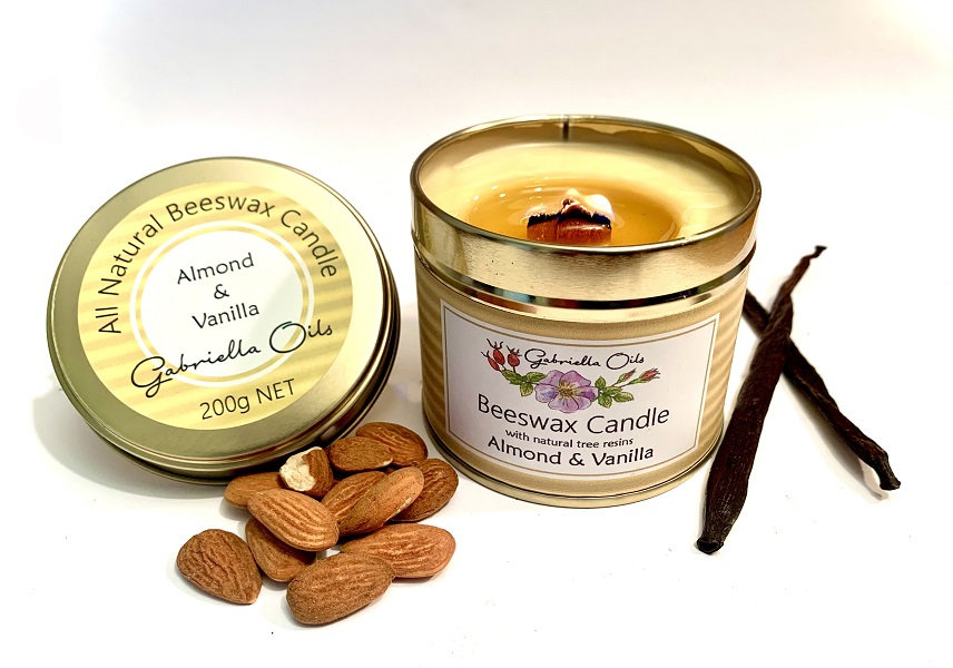 Gabriella Oils Almond & Vanilla Beeswax Candle