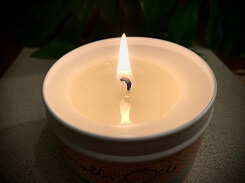 coconut candle flame