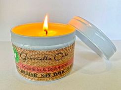 All natural coconut candle with mandarin and lemongrass by Gabriella Oils