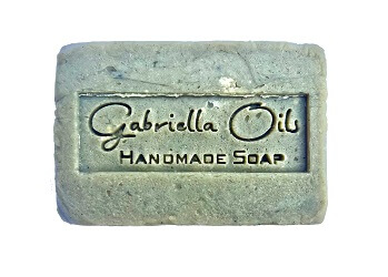 Handmade soap with fresh eucalyptus and tea tree essential oil.